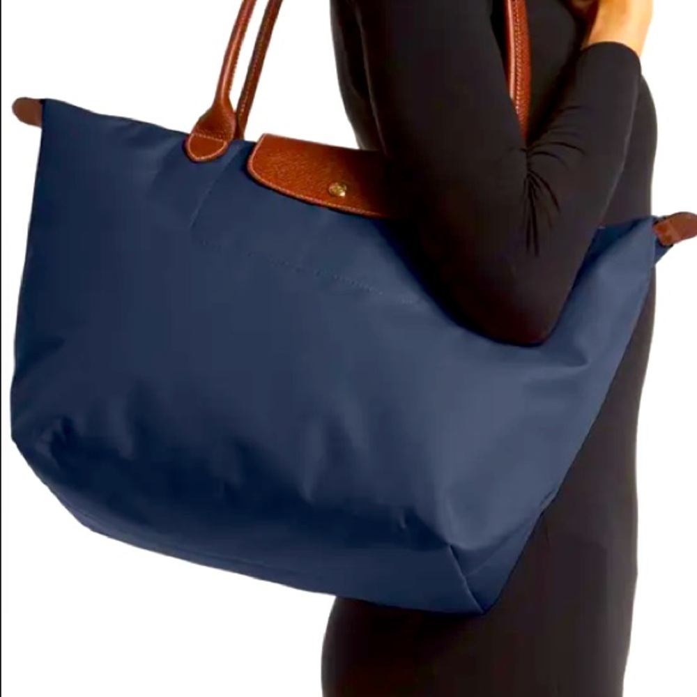 LONGCHAMP 🌀Large Le Pliage Tote in Navy Blue🛄